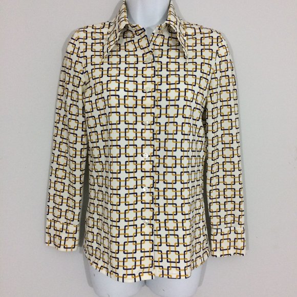 Tops - Vintage Womens S 100% Polyester Button Up Top